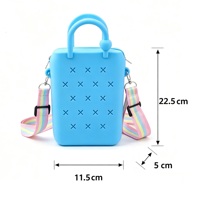 Bolsos de Hombro de Silicona Suave JOYSUN con Diseño de Dibujos Animados y Agujeros, Impermeables, para Niñas, Lindos Bolsos de Gelatina para la Playa, Venta al por Mayor para Mujeres