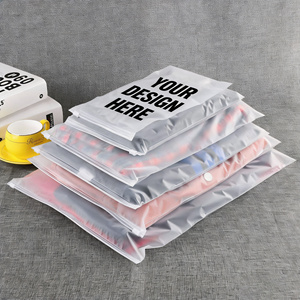 Bolsa de Embalaje Ecológica con Cierre, Bolsa de Plástico Blanca Esmerilada con Cierre, Bolsa de Embalaje con Cierre Zip Lock, con su Logotipo - Product Image 1