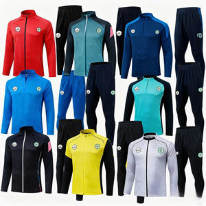 سترة كرة قدم رجالية عالية الجودة لموسم 2025-2026، سترة نصف سحاب خفيفة الوزن سريعة الجفاف وقابلة للتنفس مصنوعة من البوليستر 100٪، بدلة تدريب لكرة القدم - Product Image 2