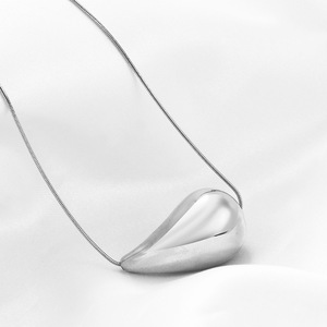 Collar de Cadena de Serpiente de Acero Inoxidable con Forma de Lágrima, 32 mm, Dorado y Plateado, para Uso Diario, Regalo, Joyería - Product Image 4