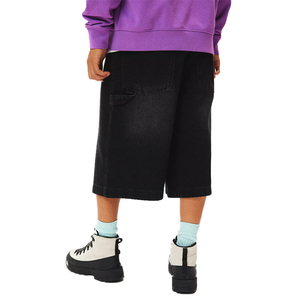 Verano de alta calidad personalizado Jorts hombres casual moda carpintero de gran tamaño Baggy Jorts Retro negro suelto <span class=keywords><strong>Skate</strong></span> Baggy Jeans Shorts - Product Image 3