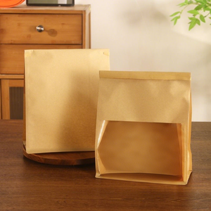 <span class=keywords><strong>ถุง</strong></span>บรรจุภัณฑ์อาหารกระดาษคราฟท์สีน้ำตาลแบบกำหนดเองพร้อมหน้าต่าง เหมาะสำหรับโดนัท ขนมปังปิ้ง ขนมปัง และแซนวิชของร้านเบเกอรี่ขนาด<span class=keywords><strong>เล็ก</strong></span> - Product Image 4
