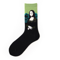 À la mode Art Renaissance peinture à l'huile hiver automne coton hommes femmes mode personnalisé hommes chaussettes