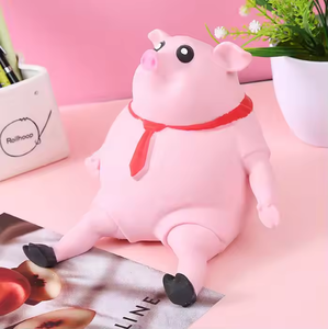 Wholesale Factory Simulation Cartoon Animal Shape Soft TPR Pig <b>Squeeze</b> Stretch Sand Decompression Toys for Kids Boys and Girls - Product Image 6