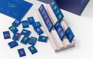 <span class=keywords><strong>Jeu</strong></span> de carreaux de Rummy bleu Admiral, <span class=keywords><strong>jeu</strong></span> de société avec des tuiles numérotées pour les fêtes en famille, vente en gros - Product Image 2
