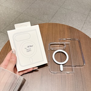 Custodia Duo per <span class=keywords><strong>iPhone</strong></span> Originale Trasparente con Ricarica Wireless Magnetica, <span class=keywords><strong>Cover</strong></span> Protettiva Trasparente per <span class=keywords><strong>iPhone</strong></span> Duo - Product Image 1