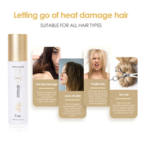 Semprotan Rambut Keratin Shine dengan Logo Kustom Pemasok, Label Pribadi, Anti Frizzy, Pelurus Rambut, Pelindung Panas untuk Rambut