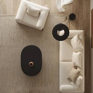 Conjunto de muebles modernos para sala de estar, sala de estar suave, moderno, minimalista, en forma de <span class=keywords><strong>L</strong></span>, seccional, de tela de lino blanca, sofá Modular - Product Image 4