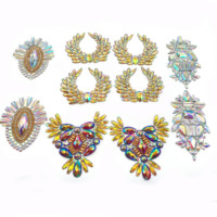 Patchs en résine thermocollants de créateur, strass, tissu pailleté, garnitures à perles pour accessoires vestimentaires, costumes de carnaval, chapeaux
