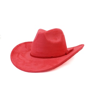 Chapeau de cowboy classique uni et tendance à large bord, unisexe, en polyester de qualité supérieure, avec pompon, pour toutes les occasions - Product Image 1