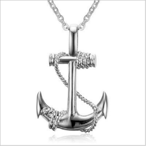 Mode titane acier inoxydable prates des caraïbes ancre pendentif collier bijoux pour hommes chine fabricant - Product Image 1