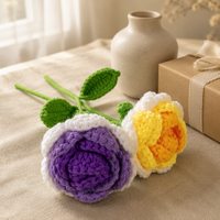 Fleurs décoratives en gros FloDecor personnalisées à 3 têtes, fleurs d'éringo, de céleri, de persil bleues pour la Saint-Valentin, Noël, Nouvel An