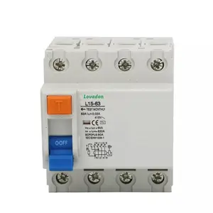 RCBO 4P 63A VL15-63 automatic Circuit Breaker Electronic Overload Residual Current Device Circuit Breaker