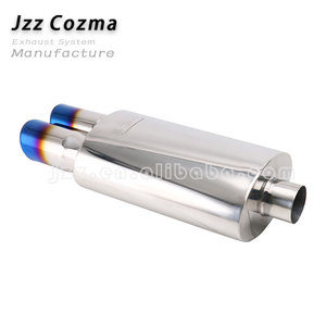 Hệ thống ống xả xe hơi âm trầm 63mm một đầu vào, 76mm hai đầu ra, kiểu oval, bộ giảm thanh kép, ống xả sang trọng - Product Image 5