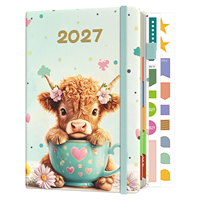 Cubierta de Cuaderno Personalizada A5 de Cuero PU con Hojas Sueltas, Impresión por Sublimación, Agenda y Diario