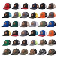 Casquette Trucker Classique à 6 Panneaux en Cuir Personnalisé de Haute Qualité avec Logo, Visière Pré-courbée, Filet et Fermeture Snapback