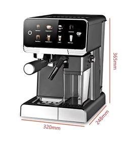 Machine à café expresso professionnelle multifonction 19 BAR LED en acier inoxydable noir - Product Image 3