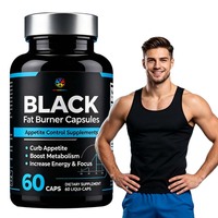 Capsules brûle-graisses BLACK à marque privée – Compléments pour contrôler l'appétit, réduire la faim, stimuler le métabolisme, augmenter l'énergie et la concentration