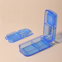 NBBLUESKY Coupe-pilule rond ABS portable Meilleure vente Organisateur de voyage pour fractionner les pilules Livraison directe disponible