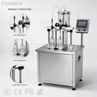 Machine de remplissage de parfum à double tête sous vide, machine de remplissage de liquides, machine de remplissage de flacons, production par récupération sous pression négative