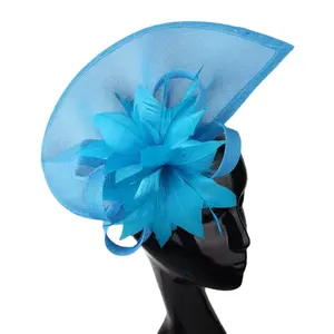 New Arrival Handmade Lady Hair Wedding Accessories Fascinator With Headband Church Hat Headwear for Party
