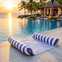 Lit d'eau gonflable portable double en PVC, hamac flottant pour piscine et plage