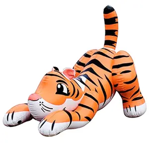 custom baby inflatable tiger toys pvc animals toys novelties small blow up wild animal toys for kids