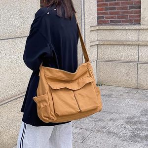Custom Crossbody <b>Bag</b> for Men <b>Large</b> Capacity <b>Canvas</b> Shoulder <b>Bags</b> Solid Leisure Women's Messenger <b>Bag</b> Travel Tote <b>Bag</b> with logo - Product Image 6