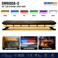 Barre lumineuse d'avertissement LED certifiée ECE R65 R10 SAE J845 E-Mark, 12V-24V, pleine taille, avec fonction stroboscopique pour ambulance et camion de pompiers