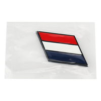 Logo de voiture en métal 3d personnalisé, drapeaux français, allemands et italiens, ailes, décoration arrière, autocollants de moto