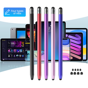 2 trong 1 phổ kim loại điện dung điện thoại máy tính bảng Android IOS vẽ <span class=keywords><strong>Stylus</strong></span> <span class=keywords><strong>Pen</strong></span> cho iPad màn hình cảm ứng Bút - Product Image 1