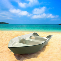 Nouveau 2026 – Bateau pneumatique mini en aluminium à coque en V de 15/16 pieds – Bateaux de pêche et de chasse à coque en aluminium à vendre