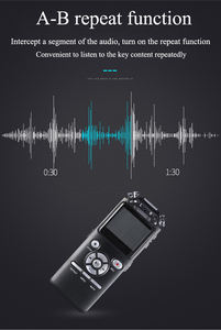 เครื่องบันทึกเสียงมืออาชีพ VR01เสียงเปิดใช้งานบันทึกเสียงดิจิตอลสามไมโครโฟน HD ลดเสียงรบกวนเมนูหลายภาษา - Product Image 6