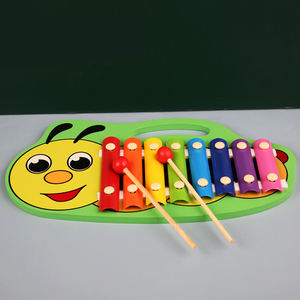 Enfants percussion 8 notes <span class=keywords><strong>Xylophone</strong></span> Beat Toys gros arc-en-ciel textile tambour Hand-Knock Piano jouet en bois Animal <span class=keywords><strong>Xylophone</strong></span> - Product Image 6