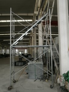 Q235 nặng di động khung H giàn giáo với mạ kẽm thang thép giàn giáo phụ kiện chống đỡ - Product Image 3