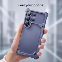 Casing Ponsel Mewah Berbentuk 9 dari Aluminium Tanpa Bingkai untuk Samsung S26 Ultra Dengan Braket Lensa Tersembunyi, Pelindung Anti Benturan Empat Sudut