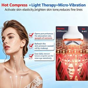 Masseur facial et du cou à LED 7 couleurs, chauffage constant, appareil de beauté portable, télécommande sans fil, <span class=keywords><strong>visage</strong></span> - Product Image 4
