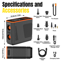 Pompe électrique haute pression pour SUP, portable, rechargeable, avec écran LED numérique, pour kayak, voiture, vélo