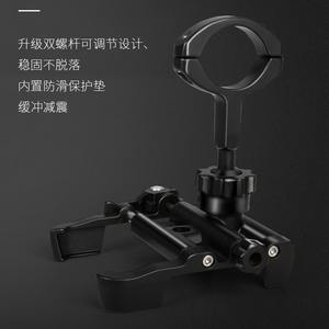 ที่วางโทรศัพท์สำหรับจักรยาน อลูมิเนียมอัลลอยด์ ฐานกระจกสีดำ สำหรับการขี่จักรยาน พร้อมระบบชาร์จและรองรับเสียง - Product Image 4