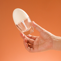 Flacon compte-gouttes de luxe en verre en forme d'œuf de 30 ml pour sérum cosmétique, soin de la peau, lotion, huile essentielle