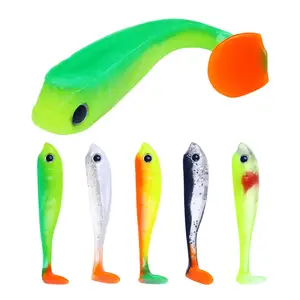 Heißer Verkauf Tricolors Fisch Shad 65MM 3G Angeln 5 teile/beutel See barsch Künstlicher Kunststoff Angel köder für Salzwasser Süßwasser