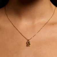 Collier en acier inoxydable plaqué or MECYLIFE, pendentif petit animal, collier avec pendentif mignon en forme d'éléphant ou de vache