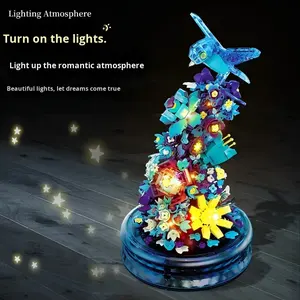 Juego de bloques de construcción de casa de pan de jengibre de Papá Noel transfronterizo de juguete de plástico DIY a escala 1:36 para la temporada de vacaciones de los niños - Product Image 2