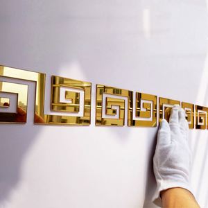 Hot Sale 3D DIY Waistline Stickers <b>Acrylic</b> 3D <b>Mirror</b> Wall Stickers Skirting Home Room Wall Decoration Stickers - Product Image 6