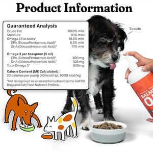 น้ำมันปลาแซลมอนแบบน้ำสำหรับแมวสุนัขน้ำมันปลาสำหรับสัตว์เลี้ยงข้ามพรมแดนสำหรับดูแลสุขภาพเส้นผม - Product Image 3