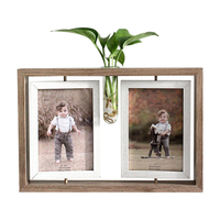 Cadre photo rotatif en bois à 3 panneaux, directement de l'usine, pour photos de famille, décoration de salon, chambre ou bureau