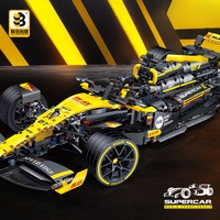 Bloques de Construcción MOC JKC7205, Coche de Carreras F1 Escala 1:8, Juguete de Ladrillos Técnicos DIY con Motor, Luces y Control Remoto, Actualización Disponible
