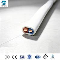 Câble électrique plat JINDA BVVB 4mm2 2 conducteurs, cuivre massif, isolé et gainé en PVC, rouleau de 100m