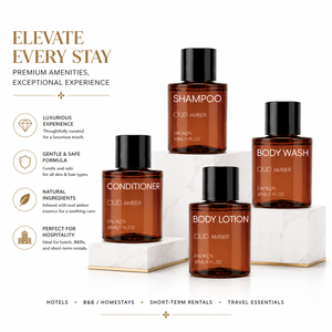 Mini Kit de Voyage 30ml pour Hôtels : Shampoing et Après-Shampoing Marque Blanche, Parfum Oud Ambre, Écologique, OEM ODM - Product Image 5
