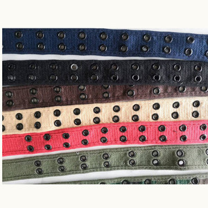 Đôi Hàng Tráng Men Khoen Giản Dị Hợp Kim Khóa Màu Sắc Khác Nhau Vải Vải Vành Đai - Product Image 3